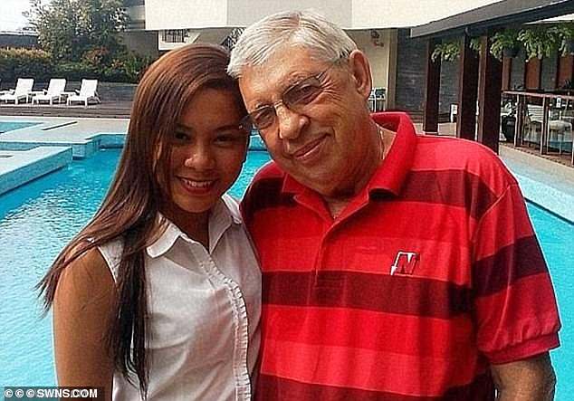 The father-of-eight had planned to marry Cristel Lalec, pictured together, in 2017 but she is thought to have ran off with another man