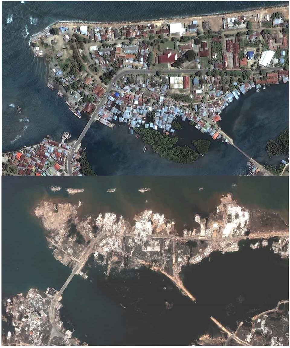 Kết quả hình ảnh cho banda aceh after and before"