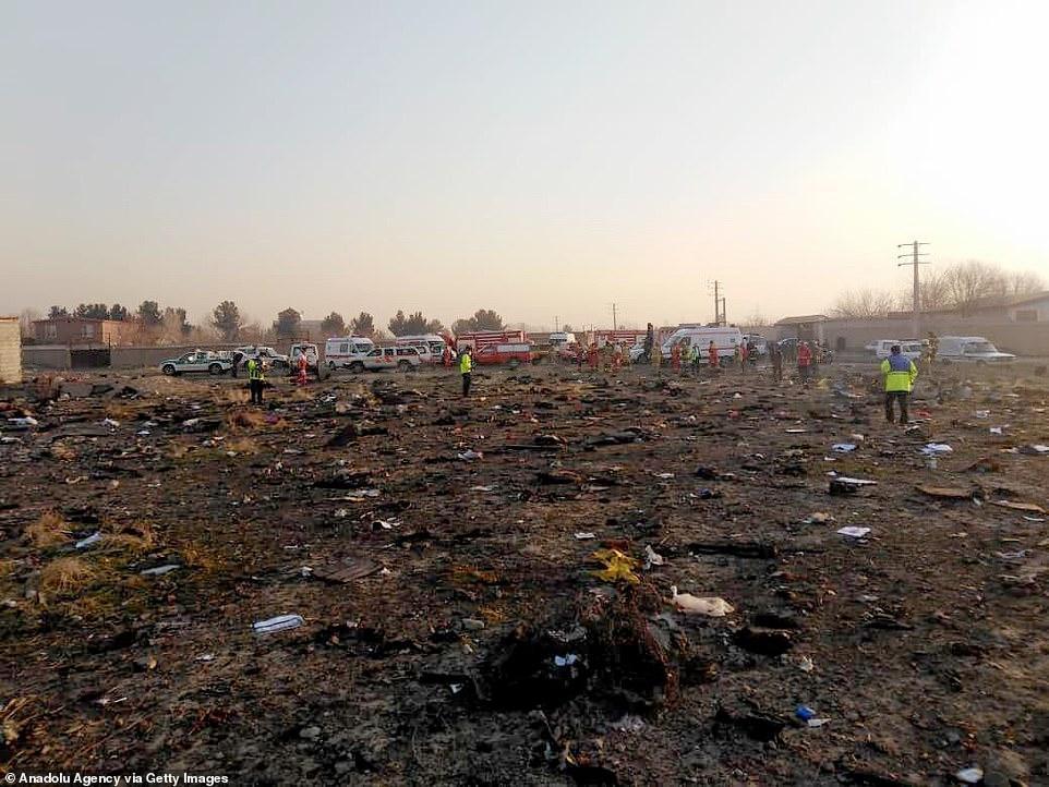 About 10 ambulances were on the scene after the crash as emergency responders tried to gather bodies